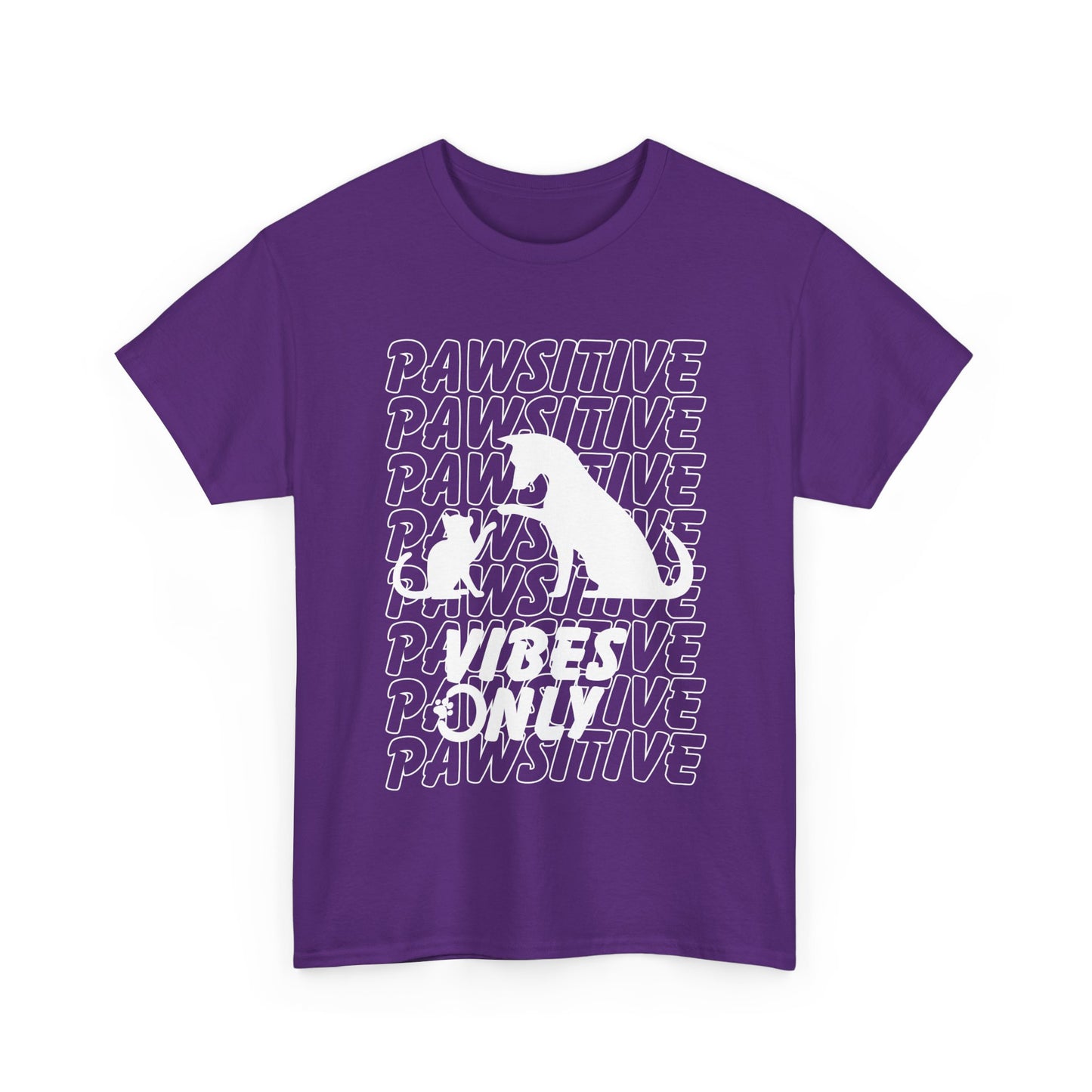 "Pawsitive Vibes Only" Unisex Heavy Cotton T-shirt