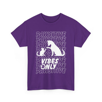 "Pawsitive Vibes Only" Unisex Heavy Cotton T-shirt