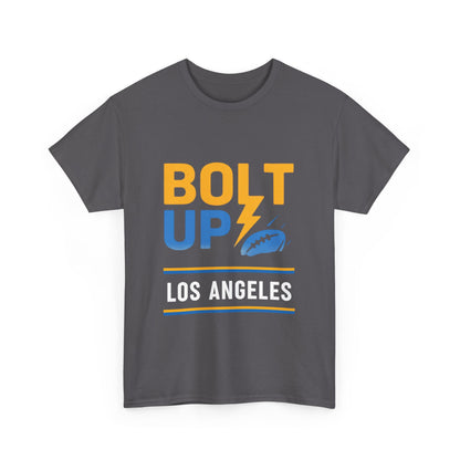 Los Angeles Bolt Up Tee - Male Cotton Graphic Shirt, Sports Fan Wear