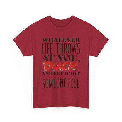 Funny Motivational Male Heavy Cotton Tee, Humorous T-Shirt for Gift, Inspirational Quote Shirt, Great for Friends or Family