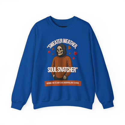 Soul Snatcher Crewneck Sweatshirt - Cozy Unisex Fall Apparel, Halloween Gift, Casual Streetwear, Autumn Fashion