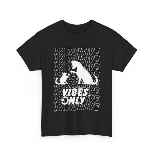 "Pawsitive Vibes Only" Unisex Heavy Cotton T-shirt