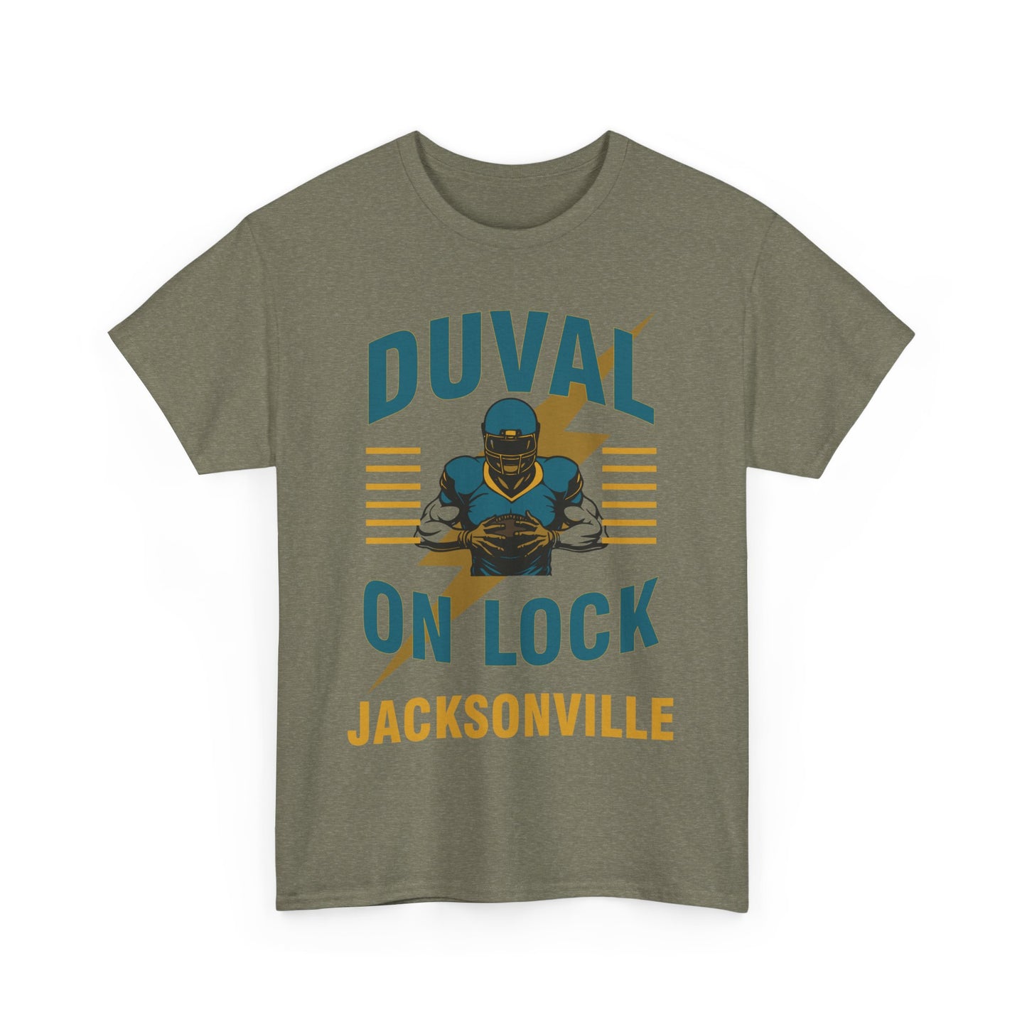 Jacksonville Duval On Lock Tee for Sports Fans | Male Heavy Cotton Tee, [...]