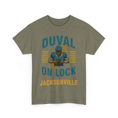 Jacksonville Duval On Lock Tee for Sports Fans | Male Heavy Cotton Tee, [...]