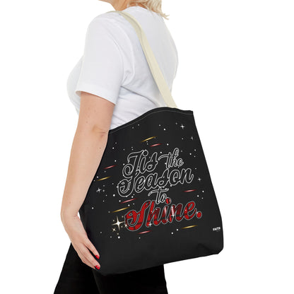 Holiday Tote Bag — 'Tis the Season to Shine Christmas Shopper Tote