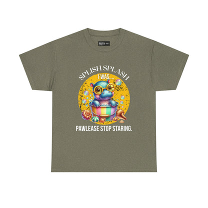 Splash Splash Frog Tee, Cute Animal Shirt, Fun Graphic T-Shirt, Summer Vibes Apparel, Gifts for Animal Lovers, Unisex Cotton Tee