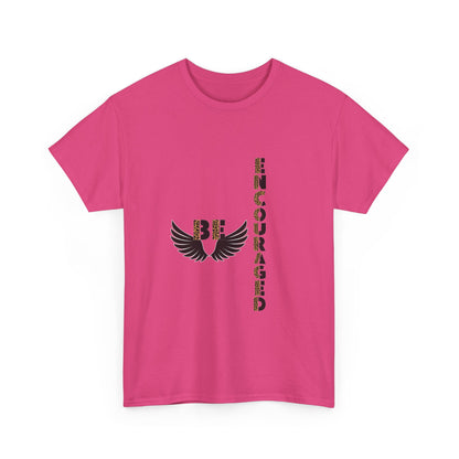 Be Encouraged Unisex Heavy Cotton T-shirt- Inspirational Gift, Motivational Shirt, Casual Wear, Everyday Reminder, Uplifting Apparel