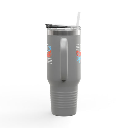 Liquid Courage Insulated Travel Mug | 40oz Travel Cup, Unique Camping Gift, Motivational Coffee Cup, Adventure Drinkware, Outdoor Mug