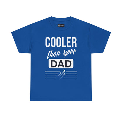 Cooler Than Your Dad Tee - Funny Gift for Dads, Unisex Cotton T-Shirt, Father's Day, Birthday, Casual Wear, Gift for Him, Dad Humor