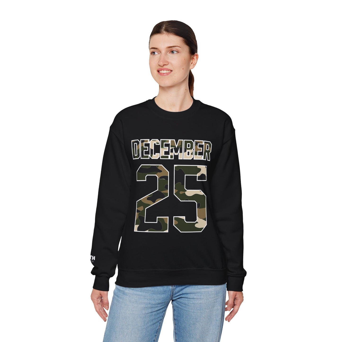 December 25 Camouflage Crewneck Sweatshirt - Christmas Holiday Tee