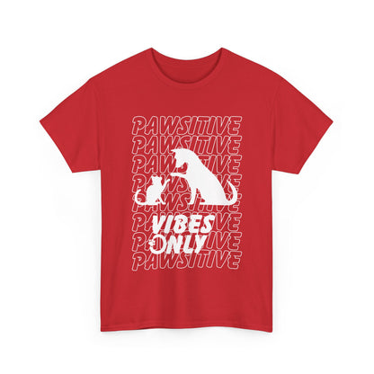 "Pawsitive Vibes Only" Unisex Heavy Cotton T-shirt