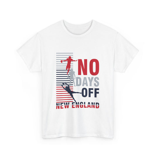 FaithStyles “No Days Off” Graphic Tee – New England Football Fan Shirt