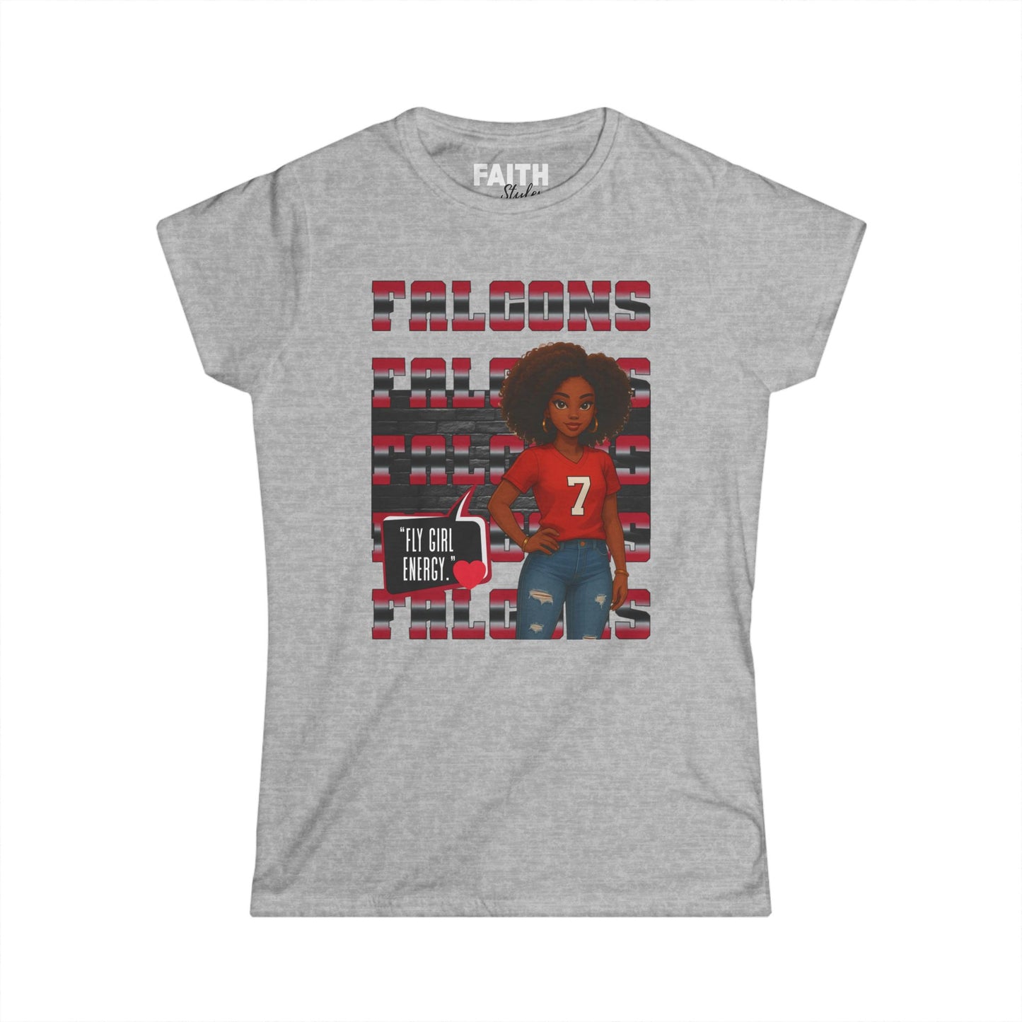 Falcons Fan Women's Softstyle Tee, Casual Sportswear, Perfect for Game Day, Gifts for Her, Unique Pride Shirt