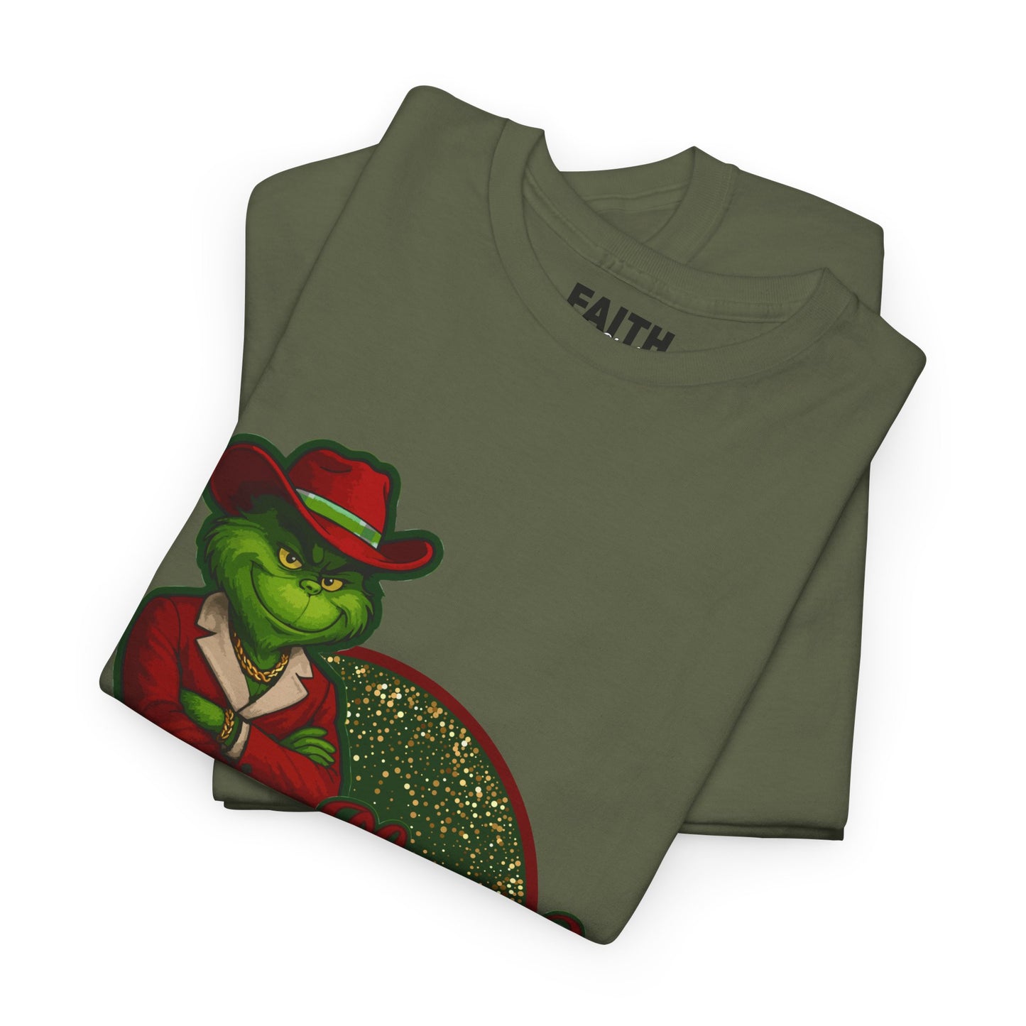 Grinch Inspired in Red Suit Tee — "Nah, I’m Money" Christmas Graphic T-Shirt