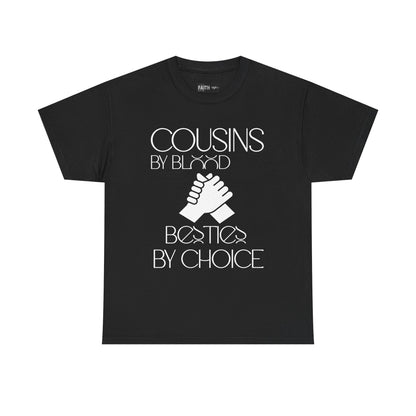 Cousins & Besties Tee, Unisex Heavy Cotton T-Shirt, Family Reunion Apparel, Friendship Gift, Casual Wear, Summer Style