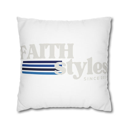 Faith Themed Square Pillowcase, Inspirational Home Decor, Throw Pillow Cover, Modern Accent Cushion, Gift for New Home