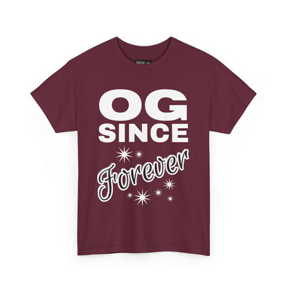 Grandpa Heavy Cotton Tee - OG Since Forever, Casual Tee, Trendy Graphic Shirt, Gift for Friends, Streetwear Fashion