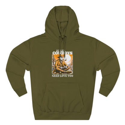 Three-Panel Fleece Hoodie-Front & Back Images
