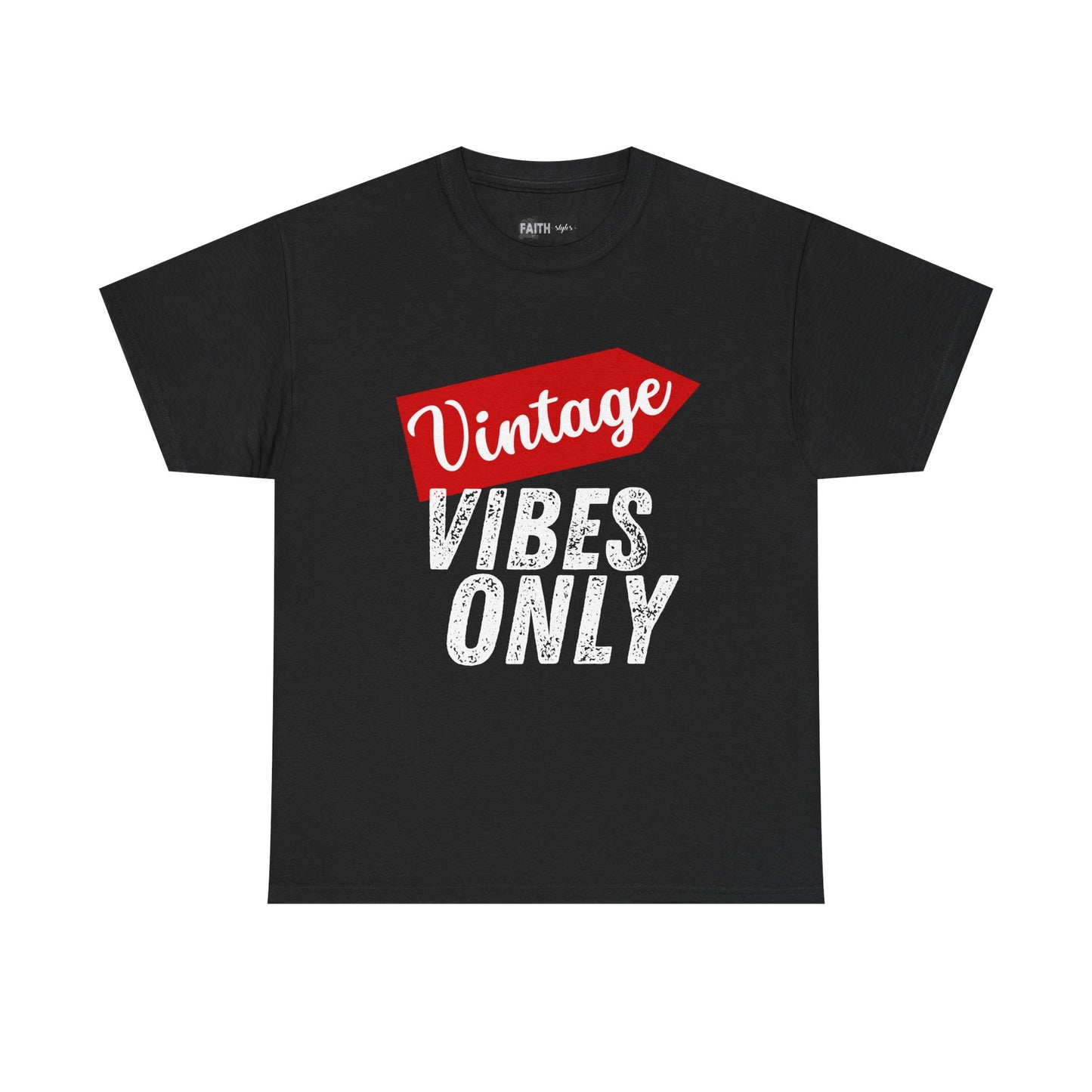 Vintage Vibes Only Unisex Heavy Cotton Tee, Retro T-Shirt, Trendy Gift for Him/Her, Casual Wear, Music Festival Outfit