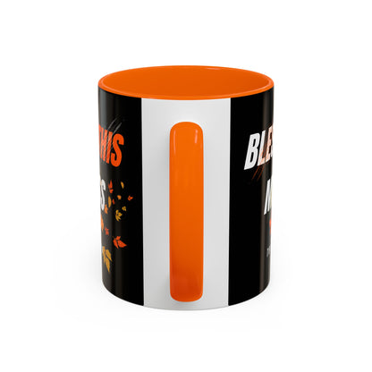 Bless This Mess Coffee Mug, Autumn Mug, Funny Mug Gift, Black Ceramic Mug, Fall Coffee Cup