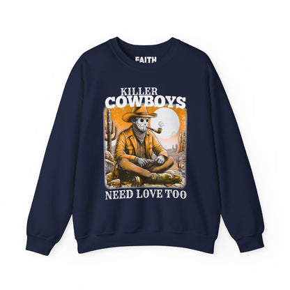 Killer Cowboys Graphic Sweatshirt, Cozy Unisex Pullover, Great for Cowboy Fans