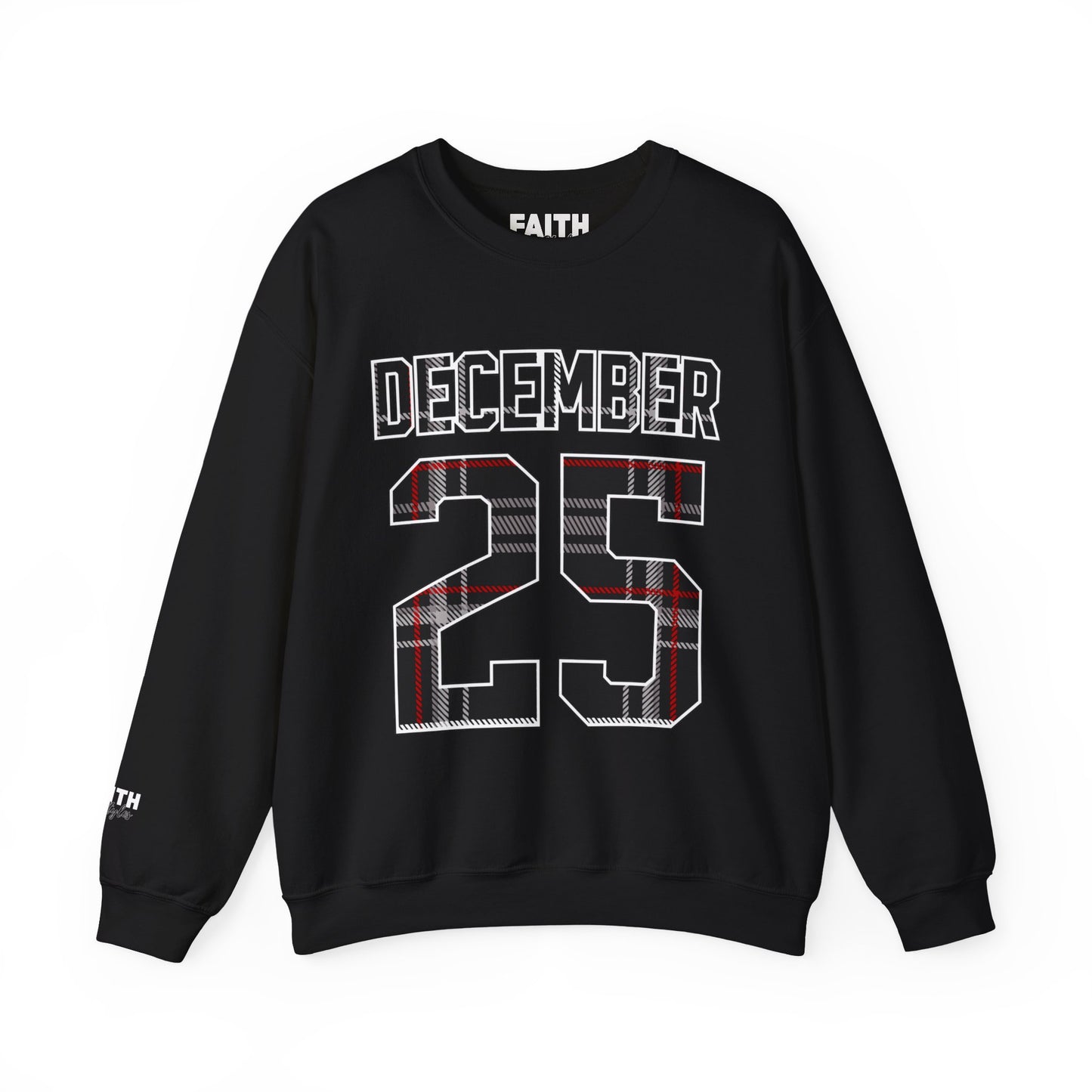 December 25 Plaid Number Crewneck Sweatshirt