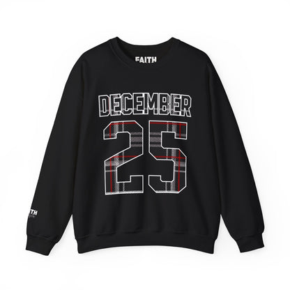 December 25 Plaid Number Crewneck Sweatshirt