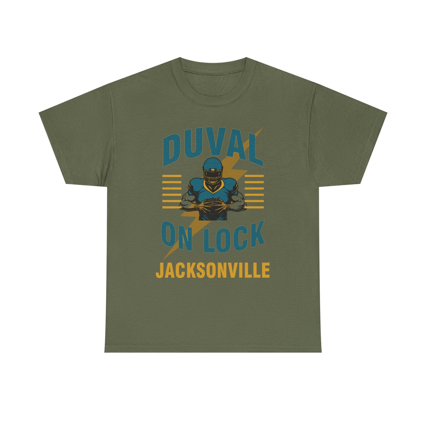 Jacksonville Duval On Lock Tee for Sports Fans | Male Heavy Cotton Tee, [...]