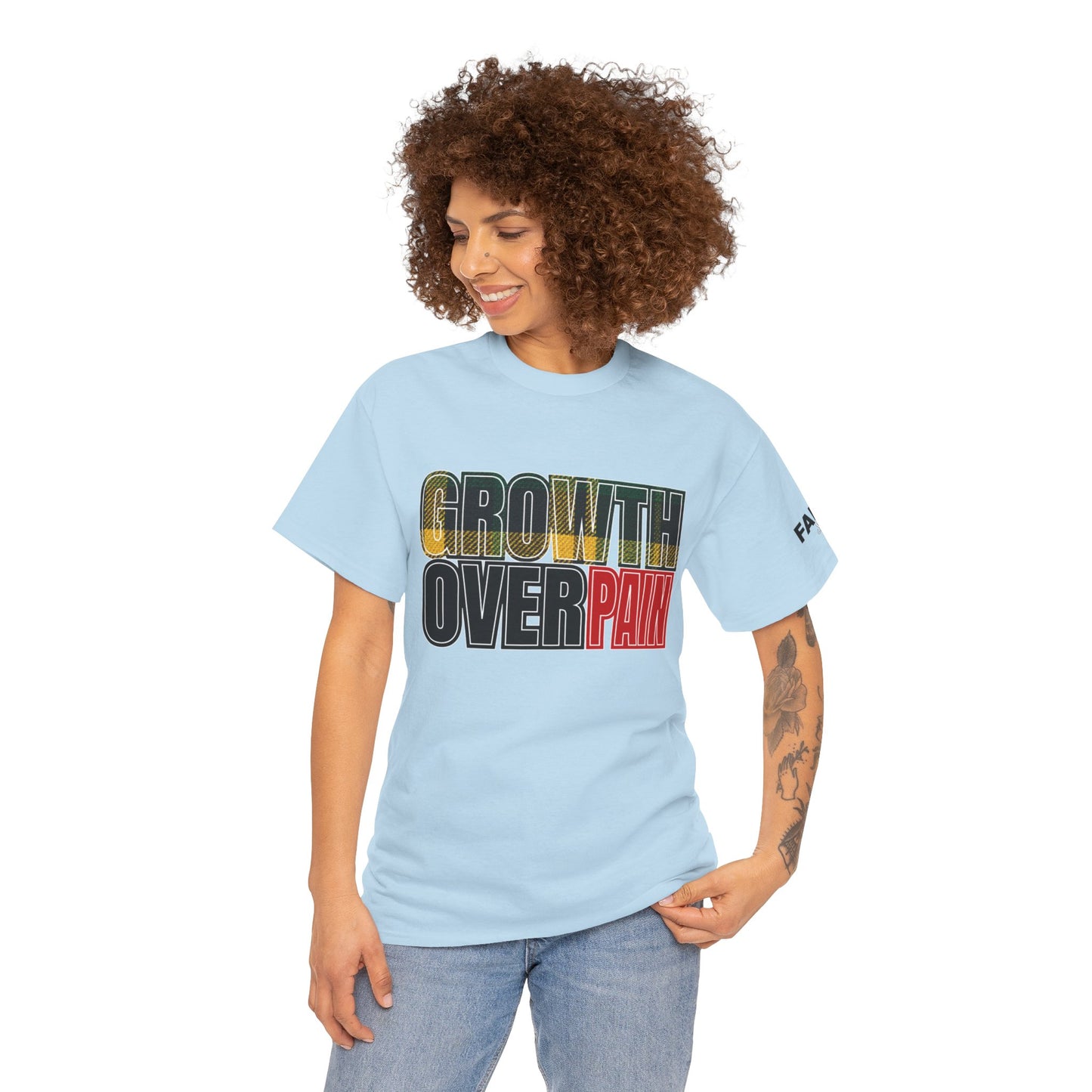 FaithStyles Growth Over Pain T‑Shirt — Motivational Graphic Tee