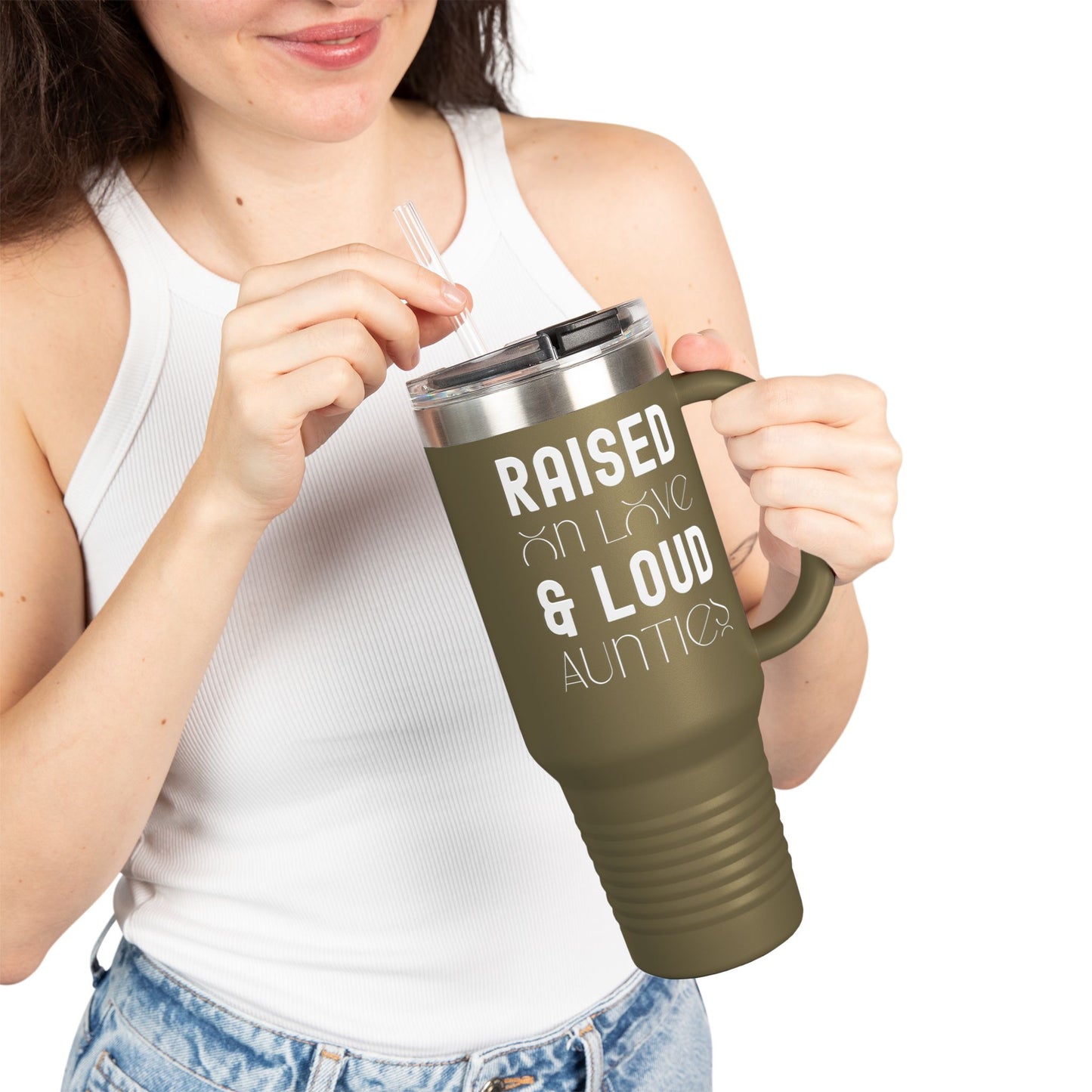 Insulated Travel Mug - 40oz | Perfect for Busy Aunties on the Go, Love & Family Inspired Design, Ideal Gift for Birthdays, Mother's [...]
