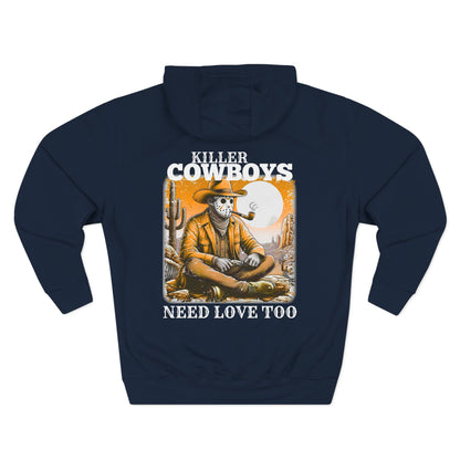 Three-Panel Fleece Hoodie-Front & Back Images