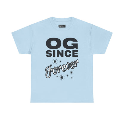 Grandpa Heavy Cotton Tee - OG Since Forever, Casual Tee, Trendy Graphic Shirt, Gift for Friends, Streetwear Fashion