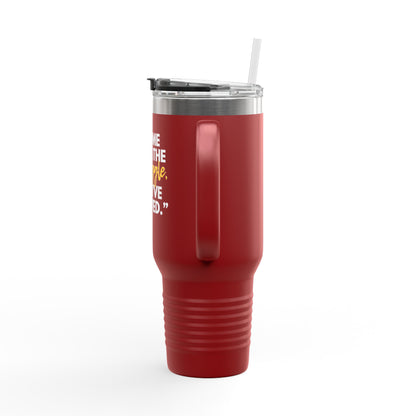 Inspirational Insulated Travel Mug, Motivational Coffee Tumbler, Evolved Journey Mug, Perfect for Gifts, Travel, and Daily Use