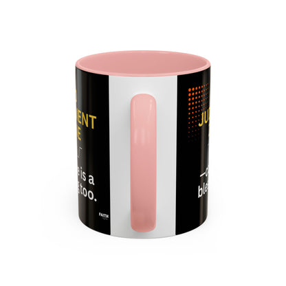 FaithStyles No Judgment Zone Coffee Mug, Funny Gift for Coffee Lovers, Unique Java Cup, Perfect for Birthdays, Inspirational Drinkware