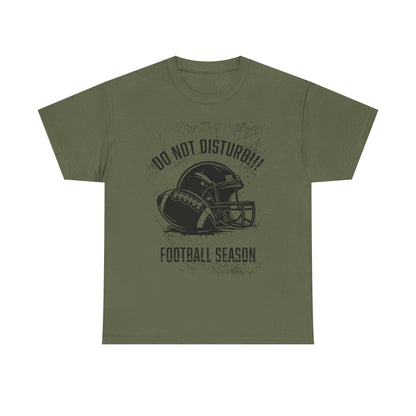 Football Season Do Not Disturb Tee, Male's Cotton Shirt, Sports Fan Gift, Game Day Apparel, Casual Wear, Football Lovers