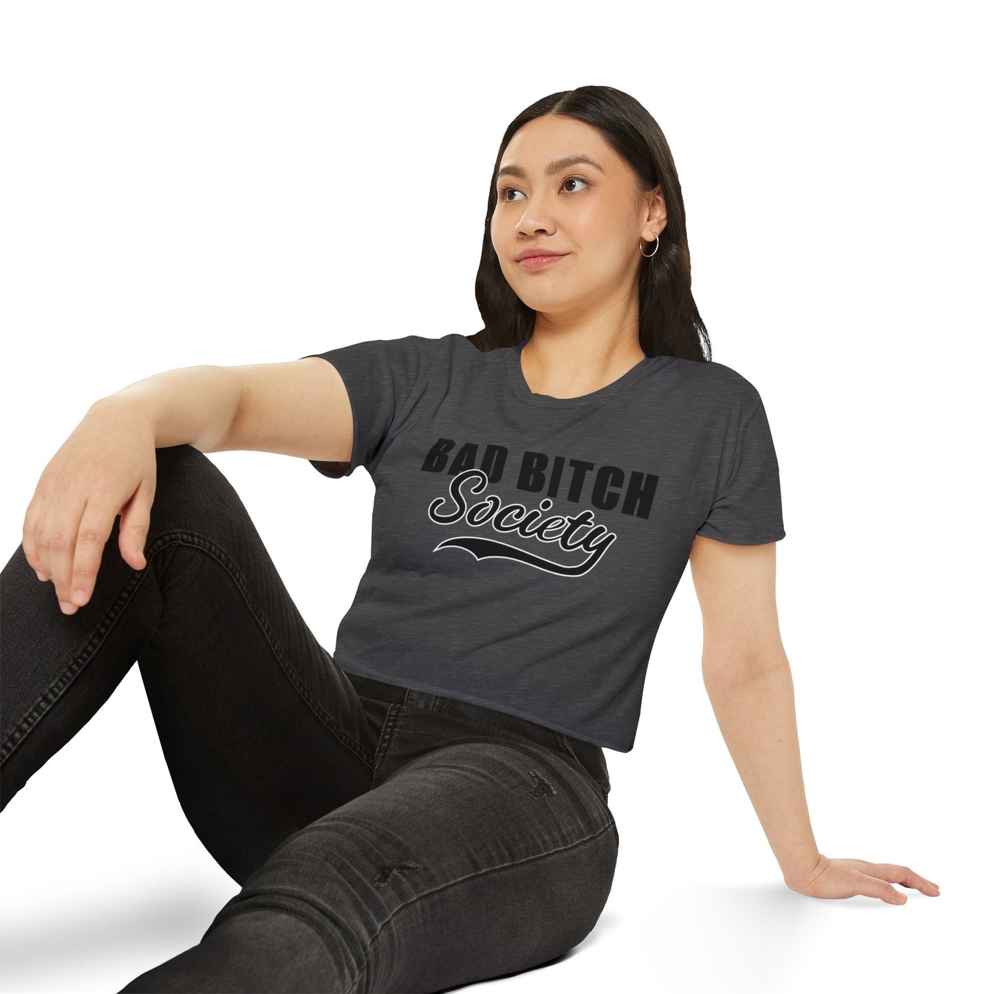 FaithStyles Bad Bitch Society Crop Top — Women's Festival Graphic Tee