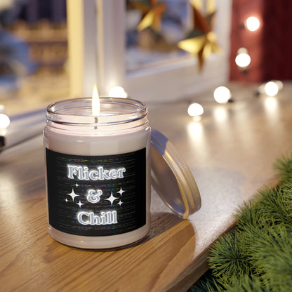 Scented Soy Candle - Flicker & Chill, Aromatherapy Gift, Home Decor, Relaxation, Self-Care, Cozy Vibes, Unique Fragrance