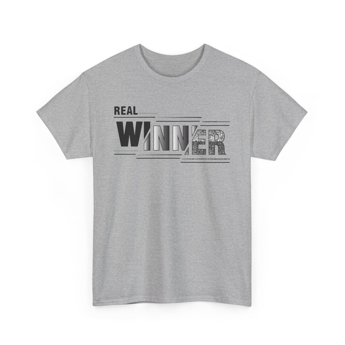 Male Heavy Cotton Tee - "Real Winner" Motivational Shirt, Inspirational Gift, Casual Wear, Sports Tee, Perfect for Competitions, [...]