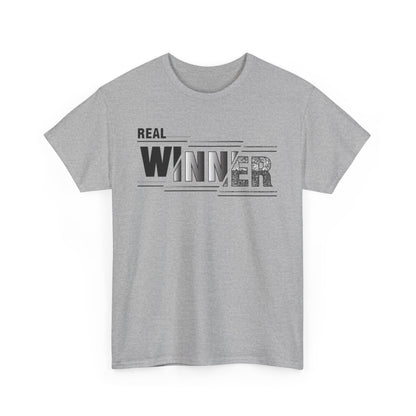 Male Heavy Cotton Tee - "Real Winner" Motivational Shirt, Inspirational Gift, Casual Wear, Sports Tee, Perfect for Competitions, [...]