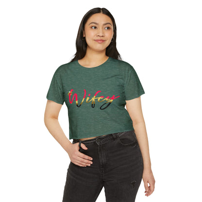 Women's Festival Crop Top, Cute Wifey Top, Summer Crop Shirt, Boho Style Tee, Trendy Women's Apparel, Festival Outfit