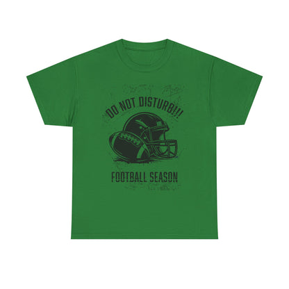 Football Season Do Not Disturb Tee, Male's Cotton Shirt, Sports Fan Gift, Game Day Apparel, Casual Wear, Football Lovers