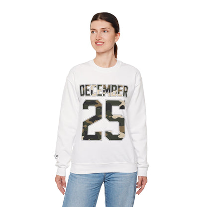 December 25 Camouflage Crewneck Sweatshirt - Christmas Holiday Tee