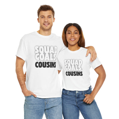 Cousins Squad Goals T-Shirt, Family Reunion Shirt, Unisex Graphic Tee, Cousin Gift, Summer BBQ Style, Matching Family Apparel