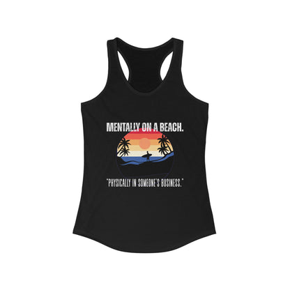 Beach Vibes Racerback Tank - Perfect for Summer, Vacation, Pool Days, Gifts for Her, Relaxation Wear
