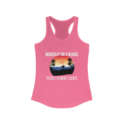 Beach Vibes Racerback Tank - Perfect for Summer, Vacation, Pool Days, Gifts for Her, Relaxation Wear