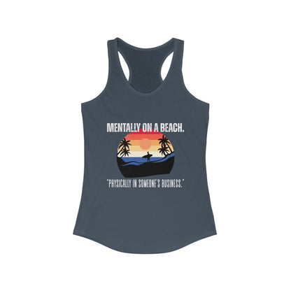 Beach Vibes Racerback Tank - Perfect for Summer, Vacation, Pool Days, Gifts for Her, Relaxation Wear