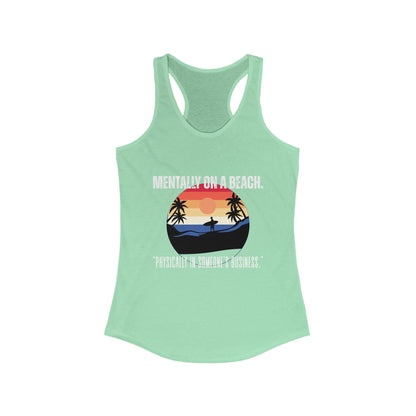 Beach Vibes Racerback Tank - Perfect for Summer, Vacation, Pool Days, Gifts for Her, Relaxation Wear