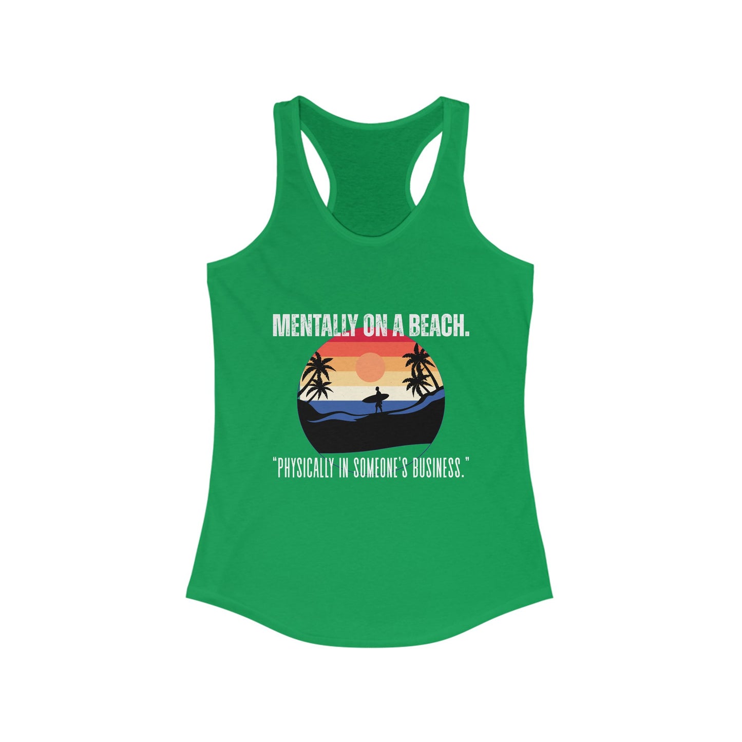 Beach Vibes Racerback Tank - Perfect for Summer, Vacation, Pool Days, Gifts for Her, Relaxation Wear
