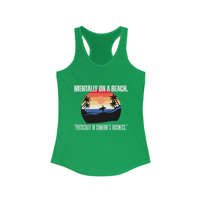Beach Vibes Racerback Tank - Perfect for Summer, Vacation, Pool Days, Gifts for Her, Relaxation Wear