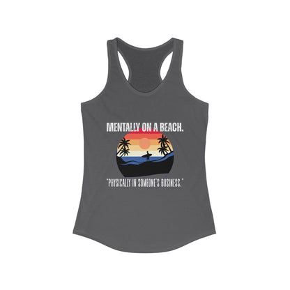 Beach Vibes Racerback Tank - Perfect for Summer, Vacation, Pool Days, Gifts for Her, Relaxation Wear